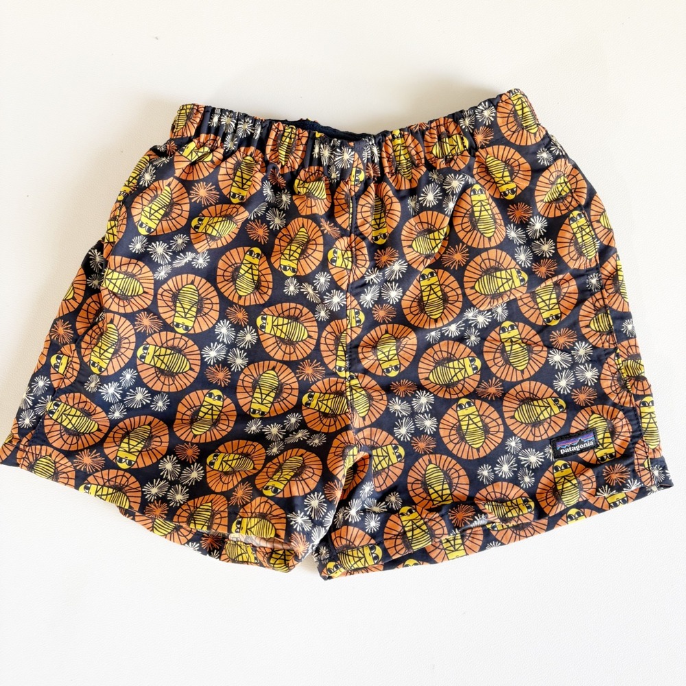 Patagonia Kids Bee You New Navy Baggies Shorts Outdoor Gorpcore Nature Size 2T